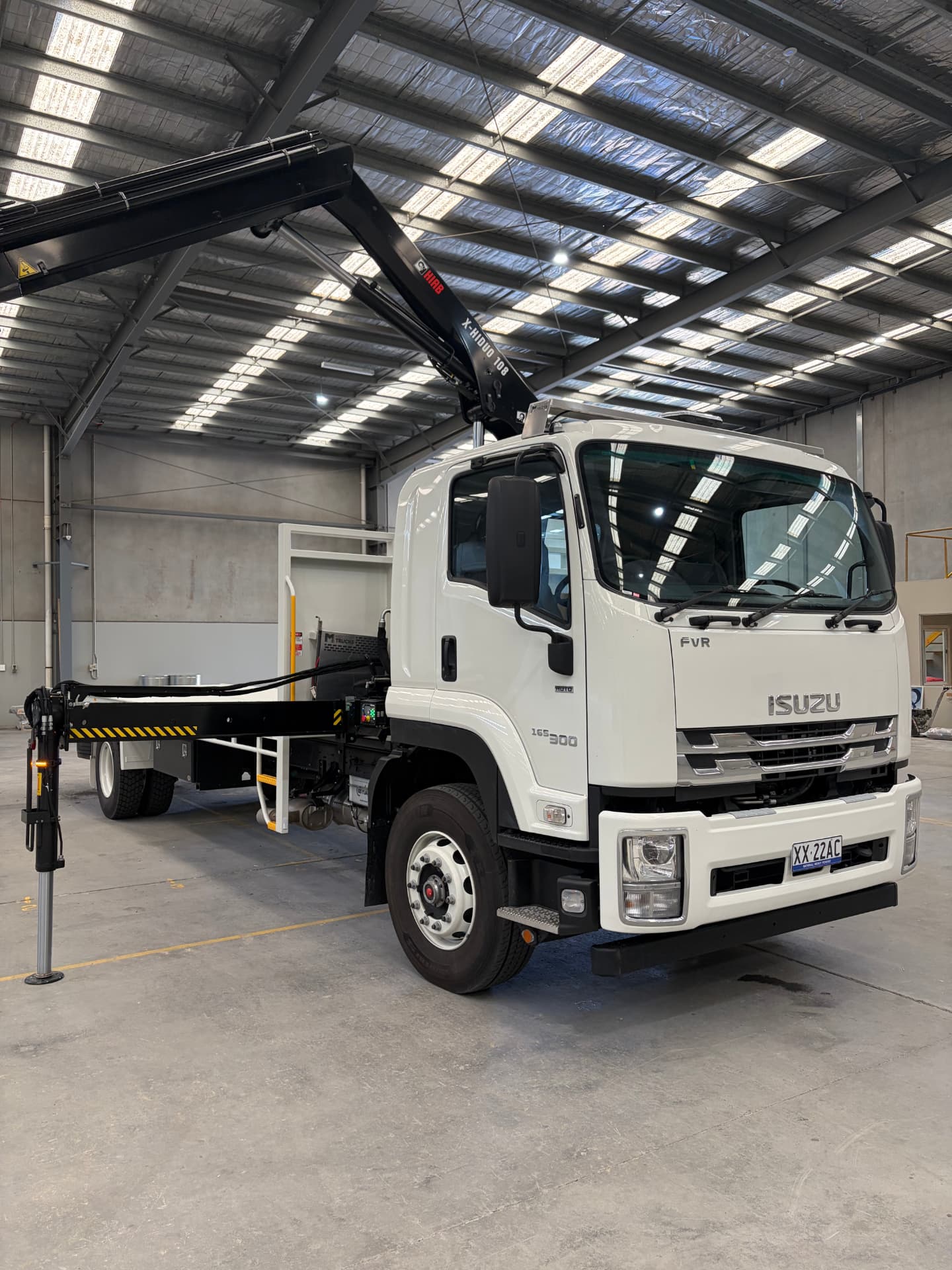 Isuzu FVR 165-300 crane truck with HIAB knuckle-boom crane delivered