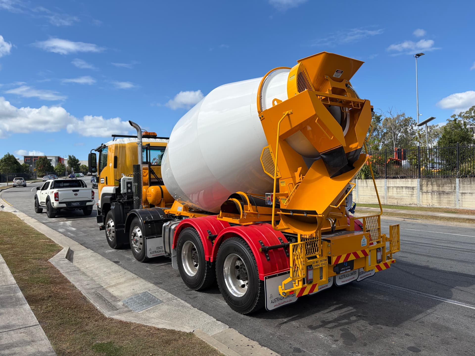 Isuzu concrete agitator mixer truck delivered