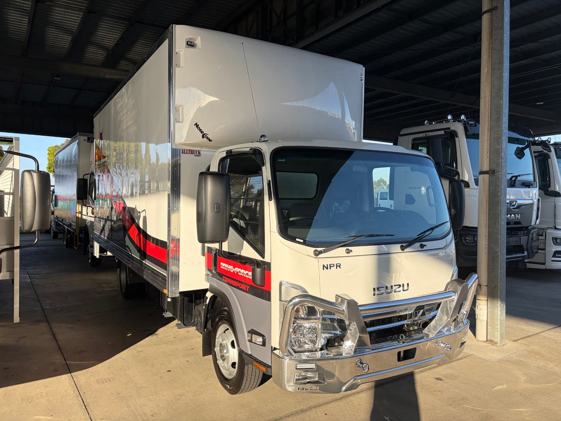 Isuzu NPR pantech with nose cone delivered to Drive-Force Transport